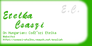 etelka csaszi business card